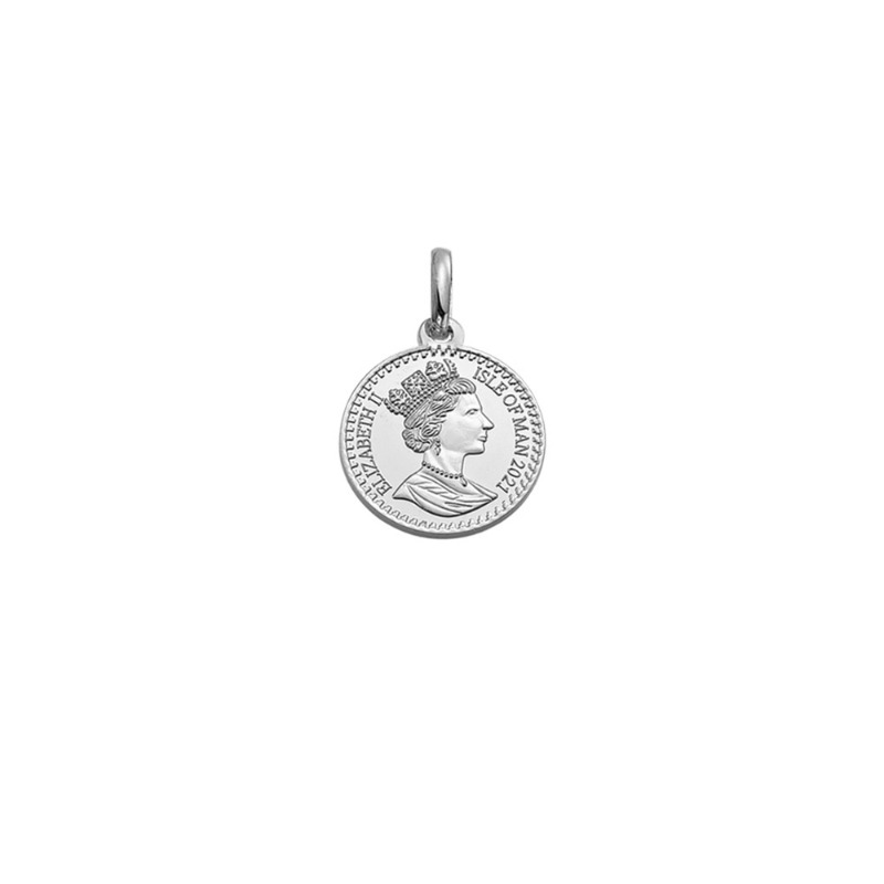[585 - 화이트 골드]Queen Elizabeth Ⅱ - Coin Pendant 퀸 엘리자베스 2세 코인 펜던트 15mm