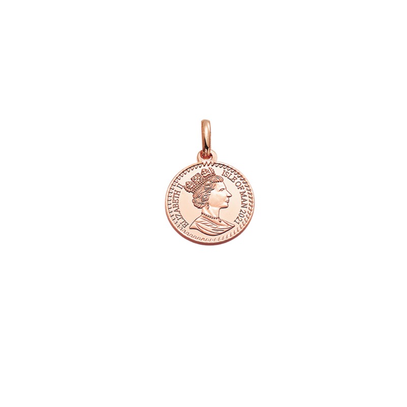 [585 - 로즈 골드]Queen Elizabeth Ⅱ - Coin Pendant 퀸 엘리자베스 2세 코인 펜던트 14mm