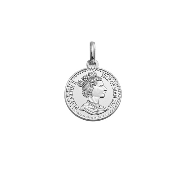 [585 - 화이트 골드]Queen Elizabeth Ⅱ - Coin Pendant 퀸 엘리자베스 2세 코인 펜던트 20mm
