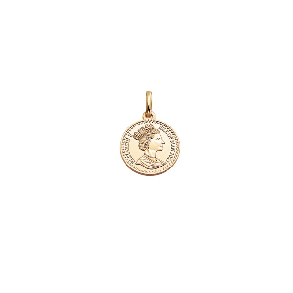 [585 - 옐로우 골드]Queen Elizabeth Ⅱ - Coin Pendant 퀸 엘리자베스 2세 코인 펜던트 13mm
