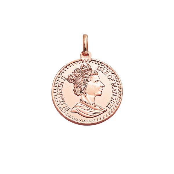[585 - 로즈 골드]Queen Elizabeth Ⅱ - Coin Pendant 퀸 엘리자베스 2세 코인 펜던트 26.5mm