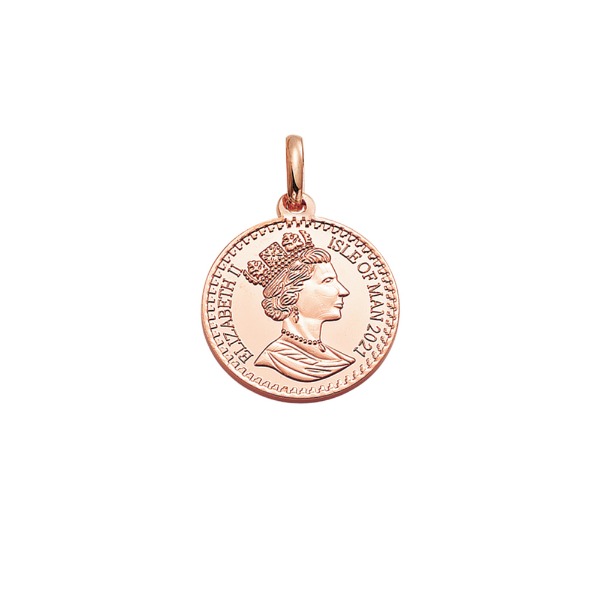 [585 - 로즈 골드]Queen Elizabeth Ⅱ - Coin Pendant 퀸 엘리자베스 2세 코인 펜던트 21.15mm