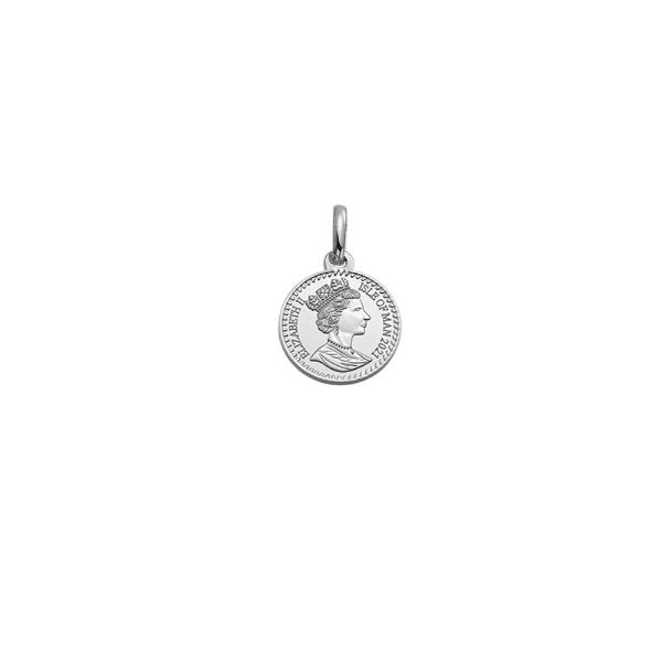 [585 - 화이트 골드]Queen Elizabeth Ⅱ - Coin Pendant 퀸 엘리자베스 2세 코인 펜던트 12mm