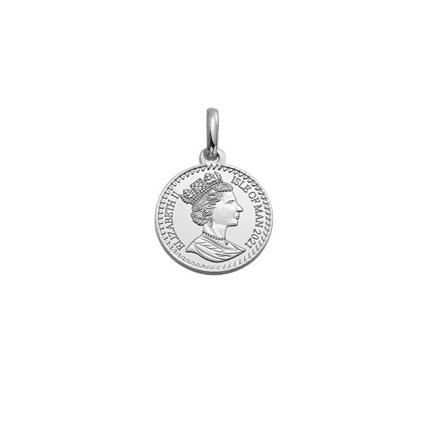 [585 - 화이트 골드]Queen Elizabeth Ⅱ - Coin Pendant 퀸 엘리자베스 2세 코인 펜던트 18mm