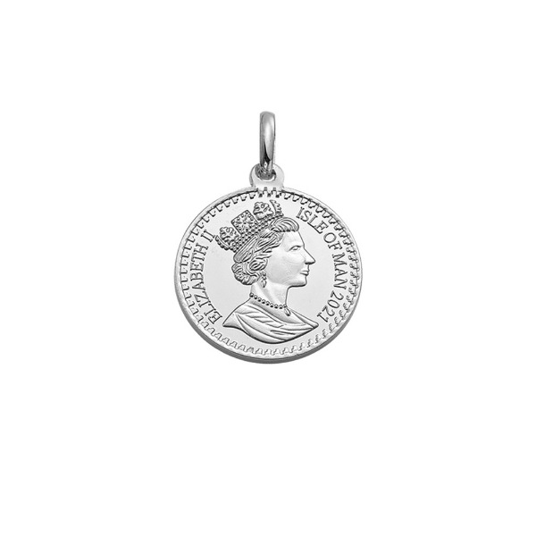 [585 - 화이트 골드]Queen Elizabeth Ⅱ - Coin Pendant 퀸 엘리자베스 2세 코인 펜던트 23mm