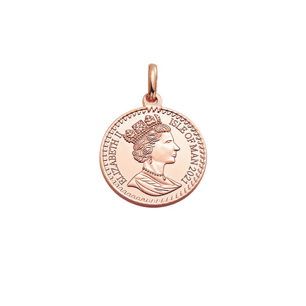 [585 - 로즈 골드]Queen Elizabeth Ⅱ - Coin Pendant 퀸 엘리자베스 2세 코인 펜던트 23mm