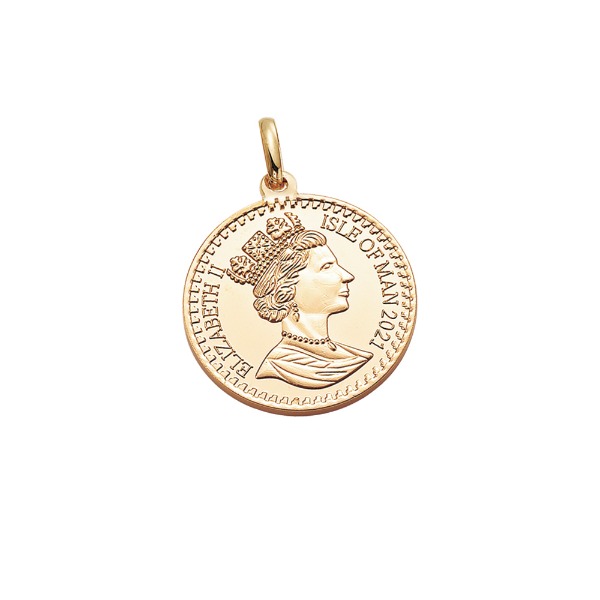[585 - 옐로우 골드]Queen Elizabeth Ⅱ - Coin Pendant 퀸 엘리자베스 2세 코인 펜던트