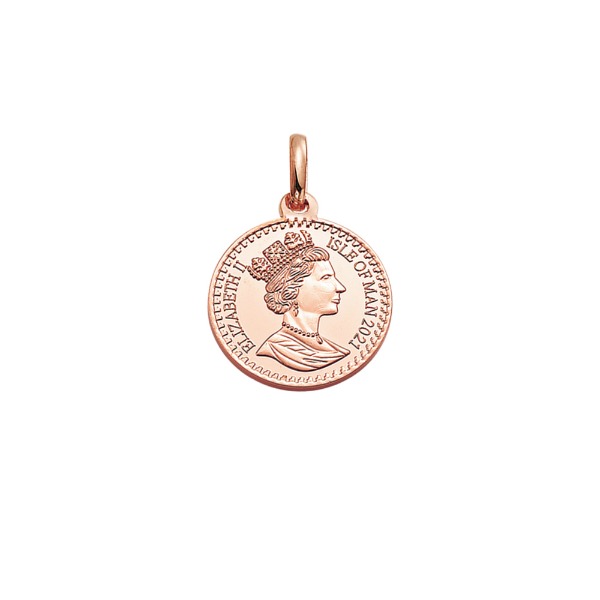 [585 - 로즈 골드]Queen Elizabeth Ⅱ - Coin Pendant 퀸 엘리자베스 2세 코인 펜던트 20mm