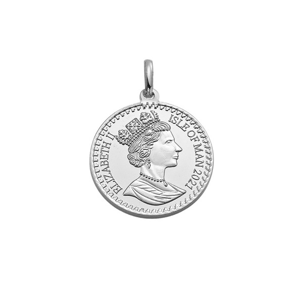 [585 - 화이트 골드]Queen Elizabeth Ⅱ - Coin Pendant 퀸 엘리자베스 2세 코인 펜던트 26.5mm
